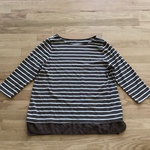 Women’s tan striped top